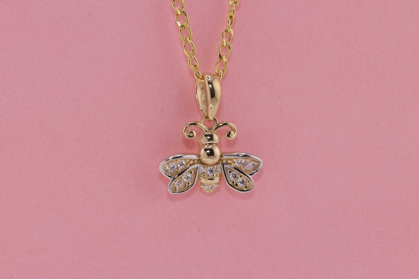 14K Gold Bee Pendant