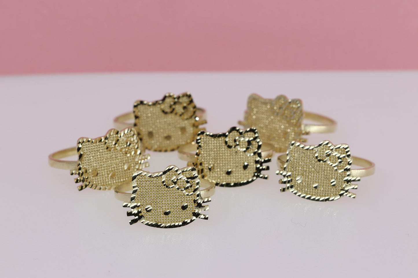10K Solid Gold Small Kitty Ring