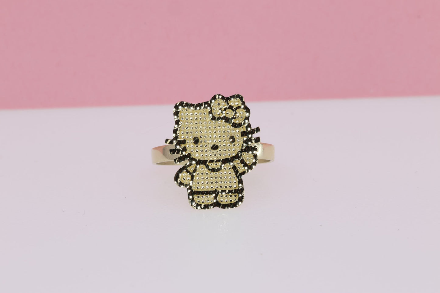 10K Solid Gold Kitty Ring C