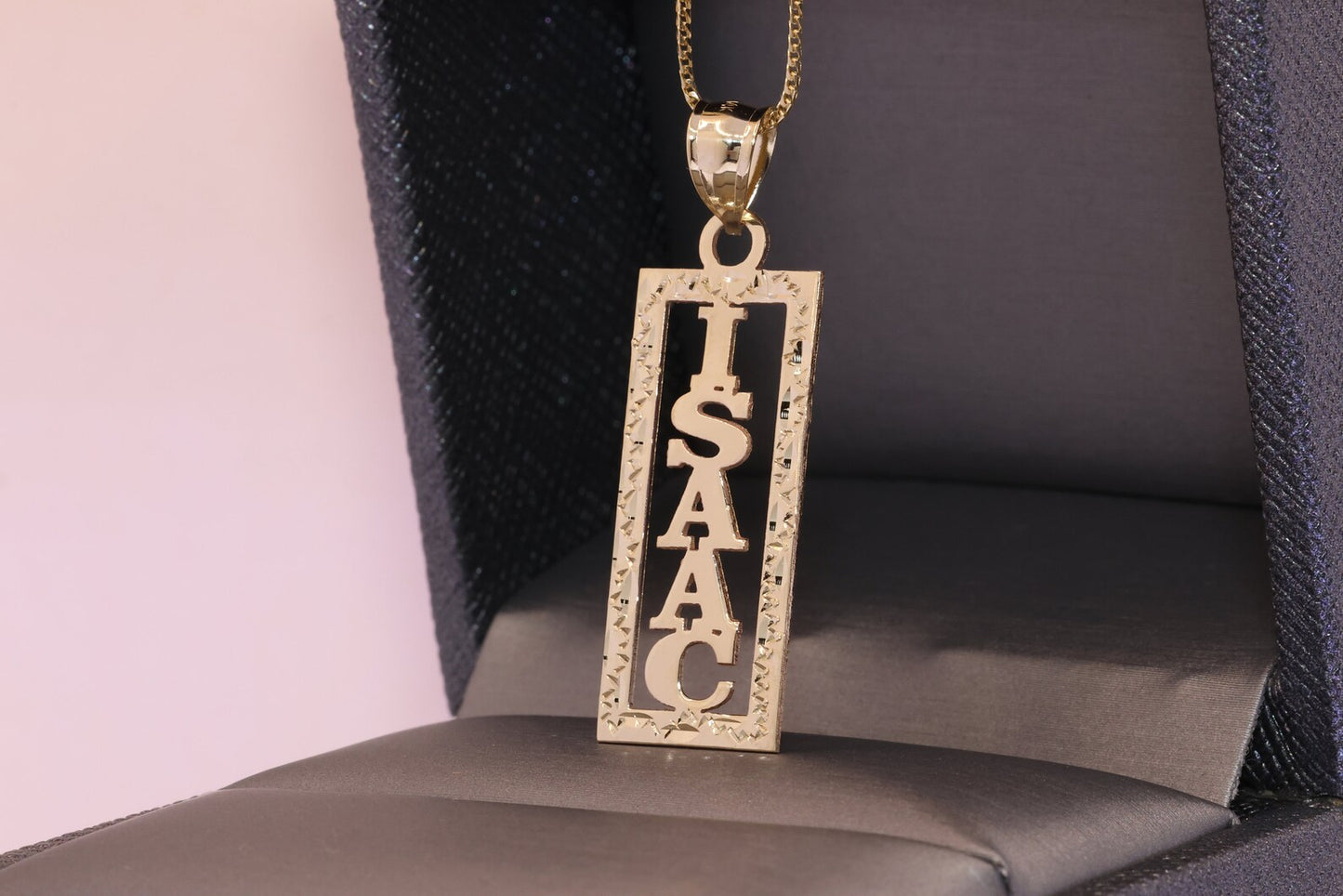 10K 14K Men Name Pendant C