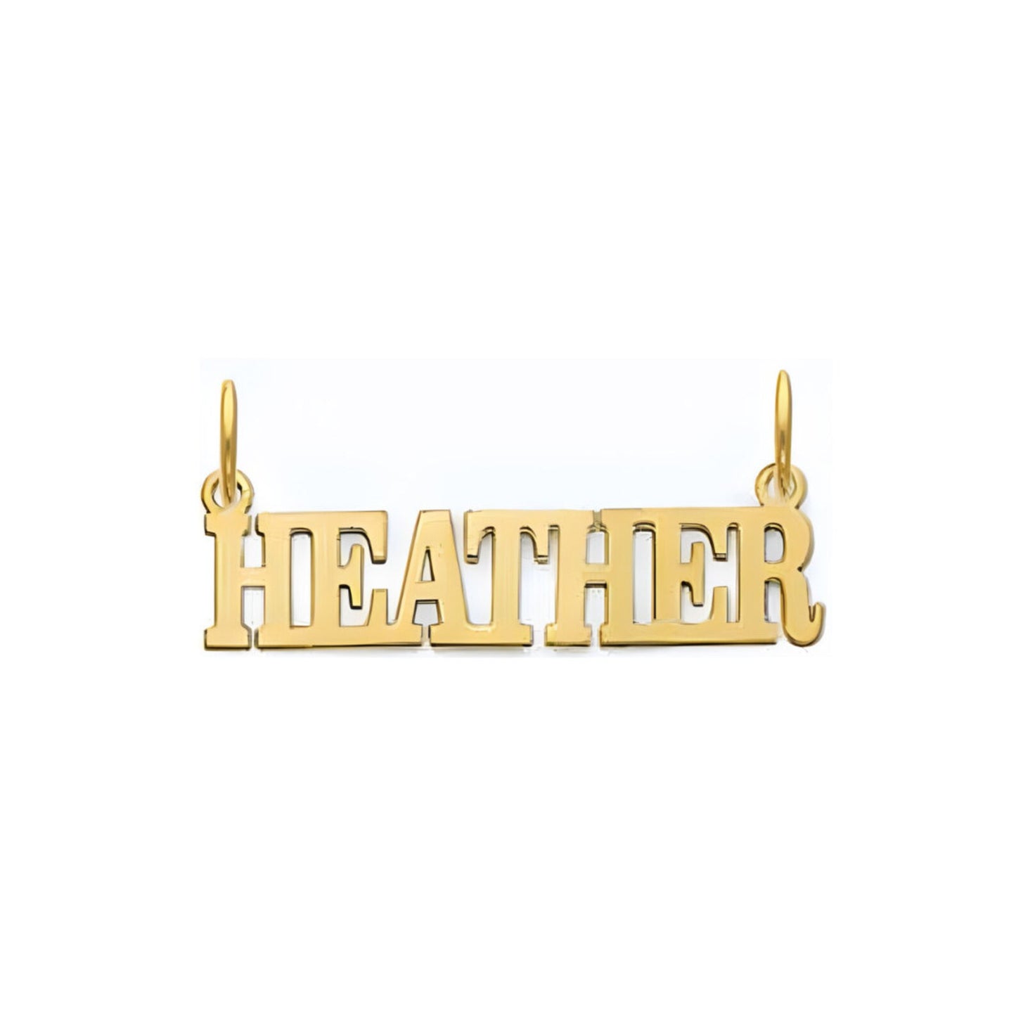 10K or 14K Gold Personalized HANDMADE Name Pendant A