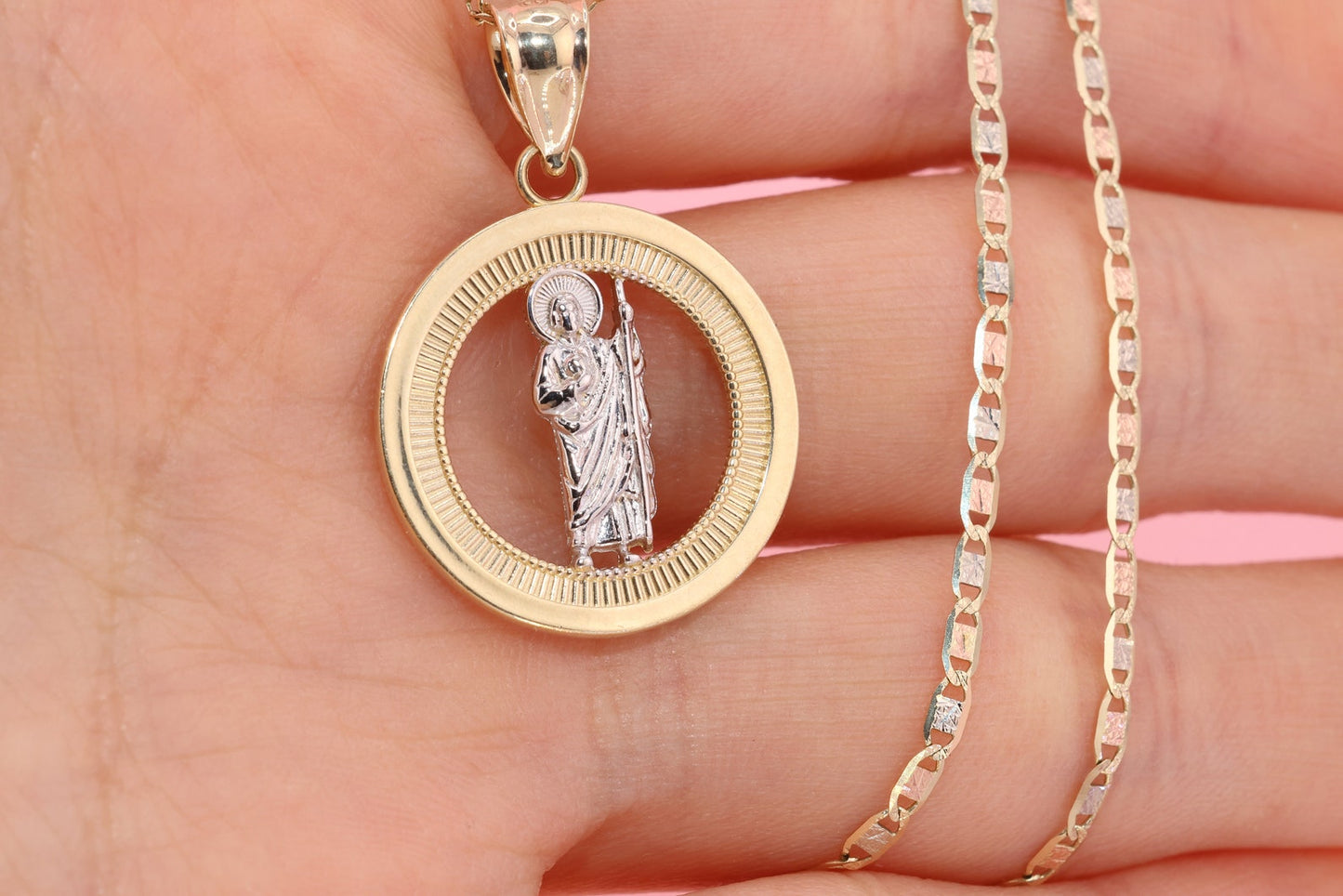14k Saint Benedict Pendant Necklace E