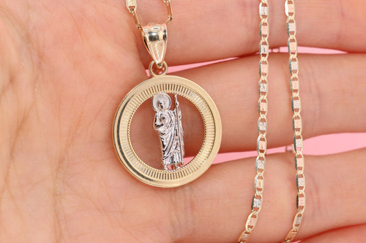 14k Saint Benedict Pendant Necklace E