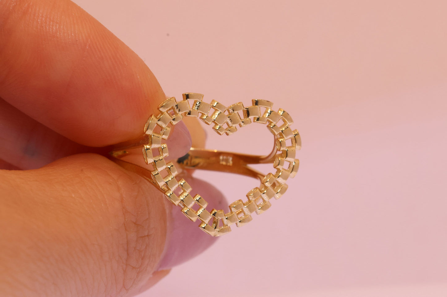 10K Rolex Style Heart Ring B