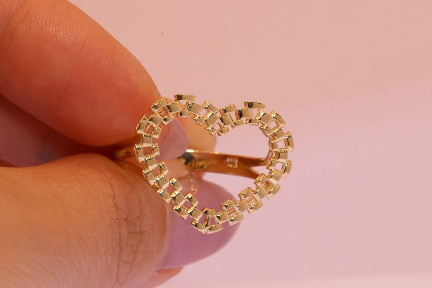 10K Rolex Style Heart Ring B