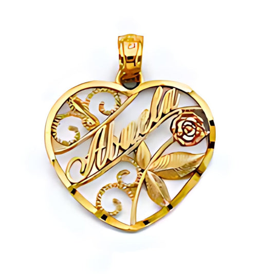 14K Solid Gold Mother's Day Pendant B