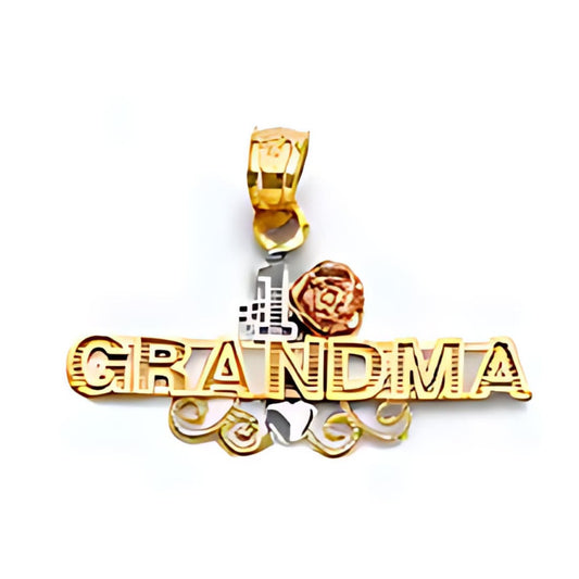 14K Solid Gold #1 Mother's Day Pendant - Grandma