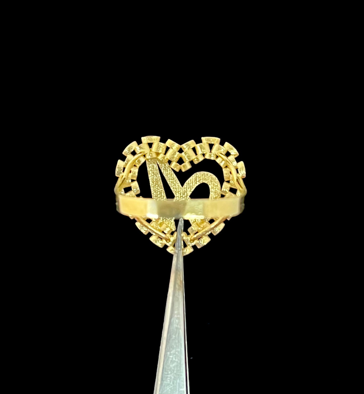 10K Rolex Style Initial Ring A