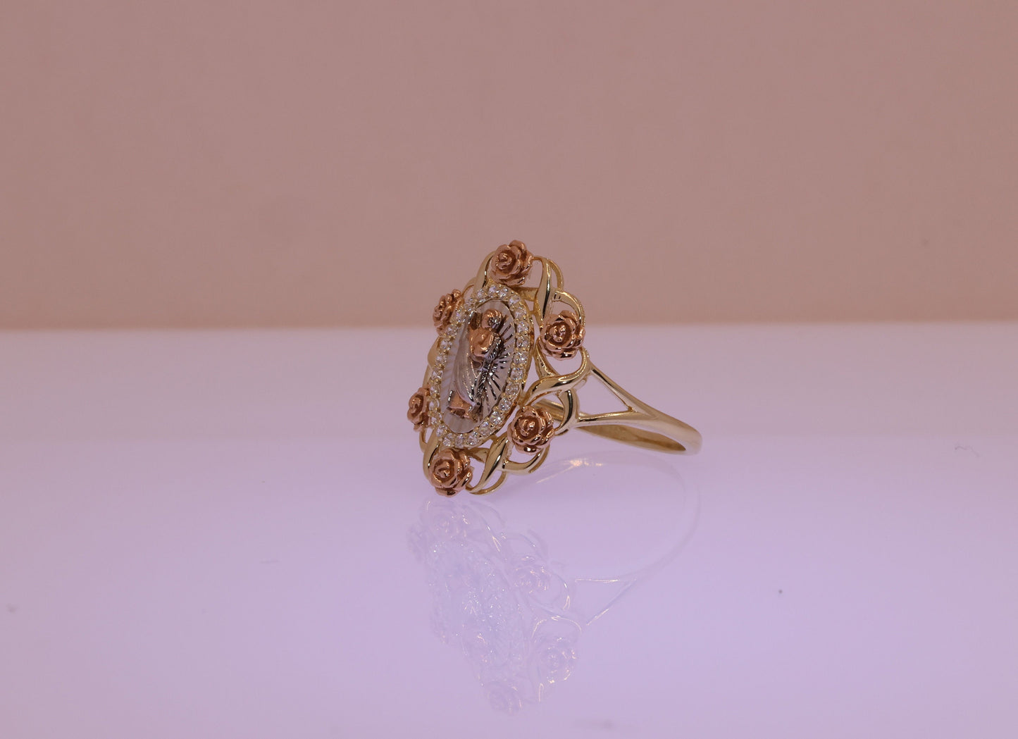 14k Solid Gold Saint Jude San Judas Ring E