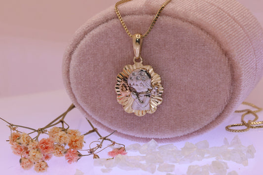 14K Solid Gold Precious Moments Pendant A