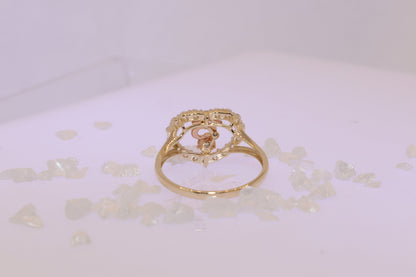 14K Gold 15 Anos Quinceanera Heart Ring S