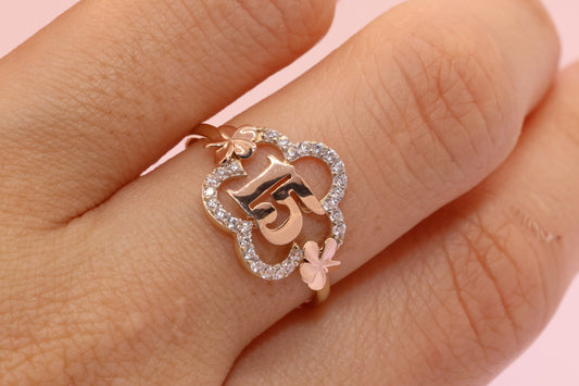 14K Gold 15 Anos Quinceanera Flower Ring A
