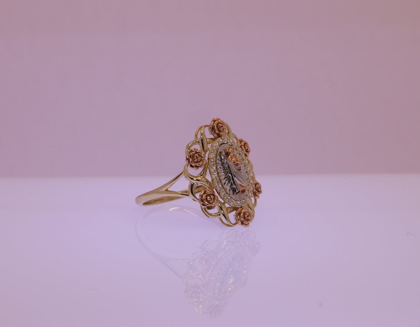 14k Solid Gold Saint Jude San Judas Ring E