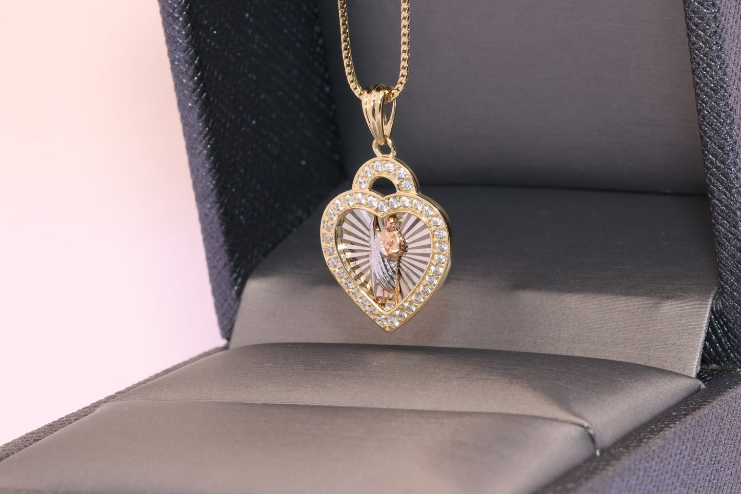 14k Solid Gold Saint Jude San Judas Pendant C