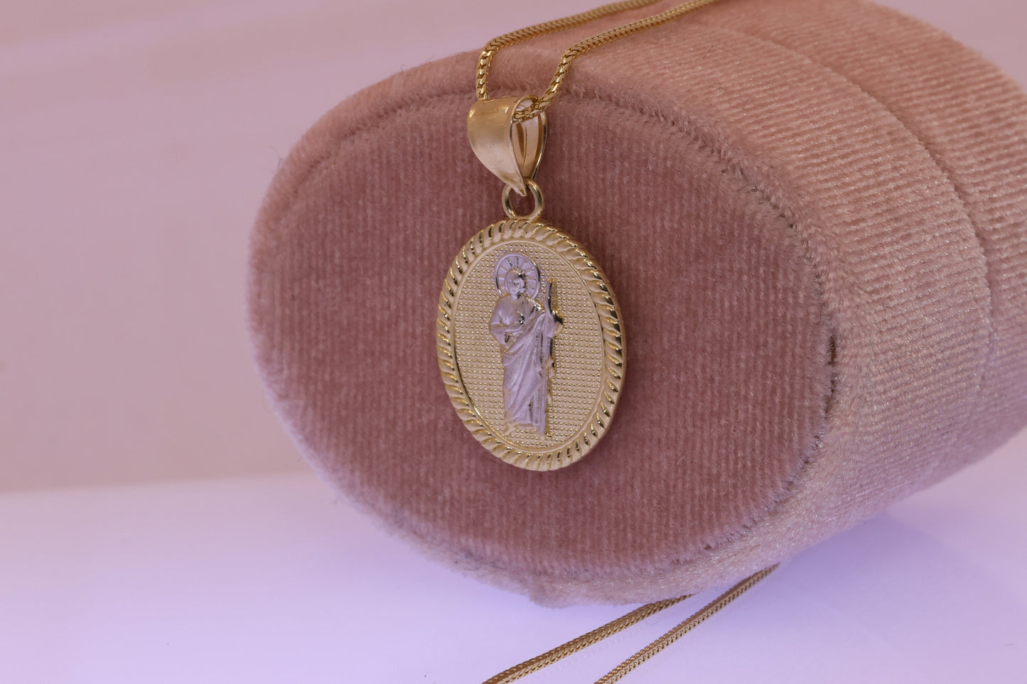 14k Solid Gold Saint Jude San Judas Pendant A