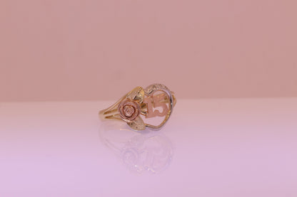 14K Gold 15 Anos Quinceanera Heart Ring O