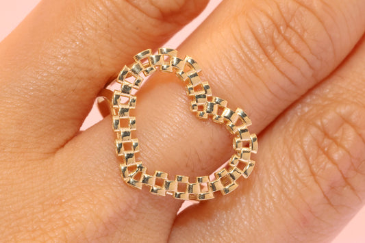 10K Rolex Style Heart Ring B