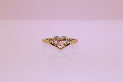 14K Gold 15 Anos Quinceanera Star Ring A