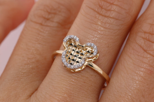 14k Yellow Gold Mouse Ring