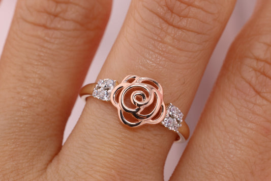 14k Pink Rose Gold Ring A