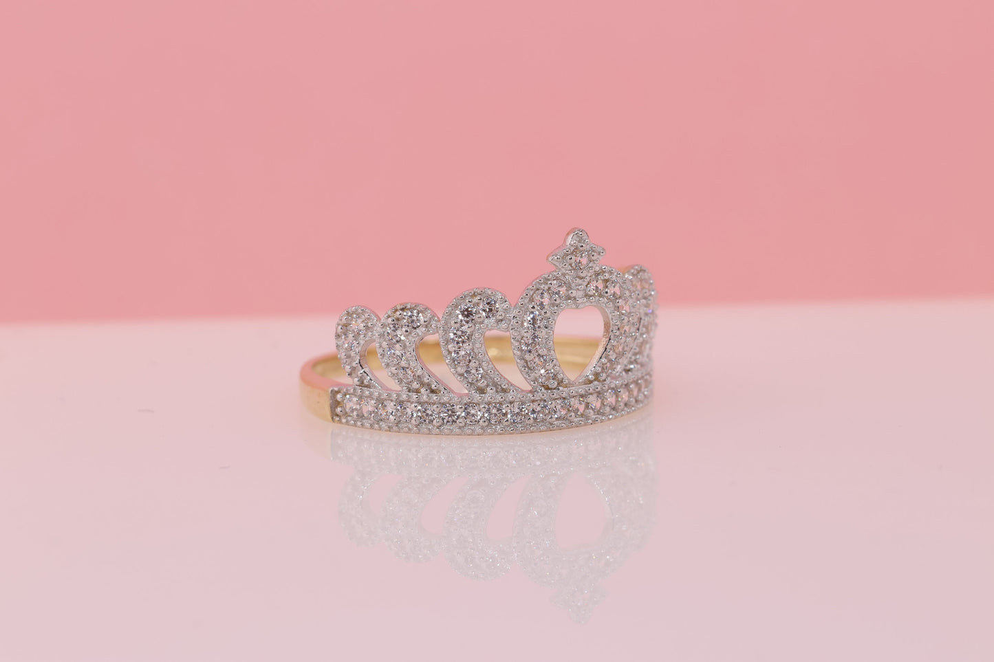 14K Gold 15 Anos Quinceanera Crown Ring ZZ