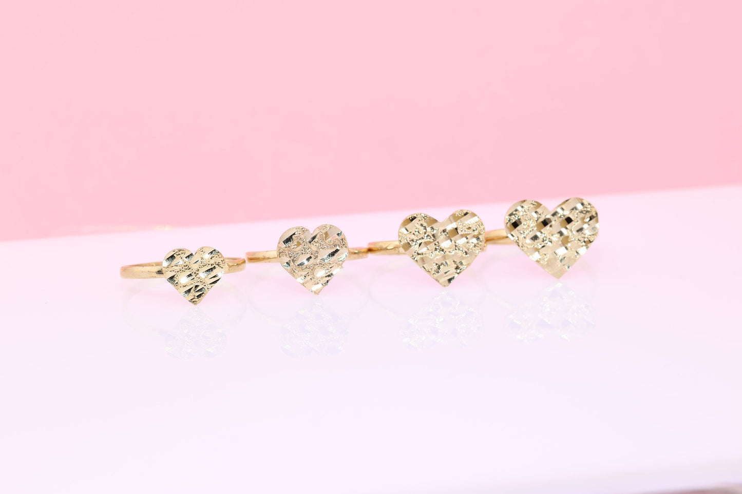 10K Gold Heart Nugget Ring C