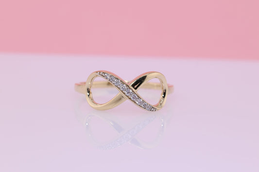 14K Solid Gold Infinity Ring C
