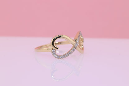 14K Solid Gold Infinity Ring B