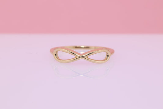 14K Solid Gold Infinity Ring A