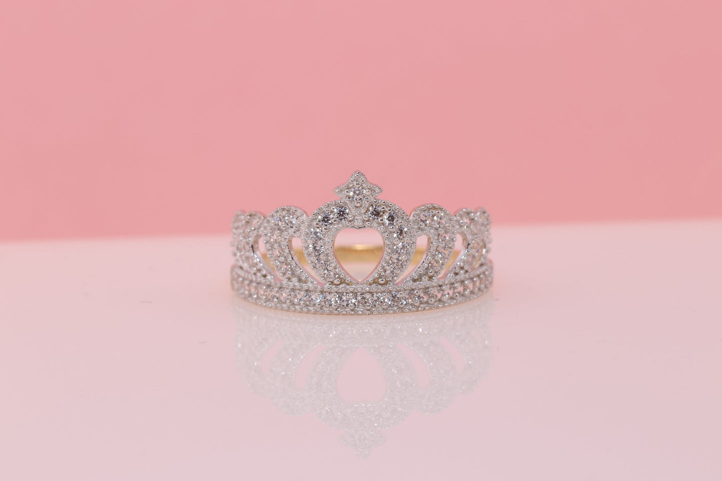 14K Gold 15 Anos Quinceanera Crown Ring ZZ