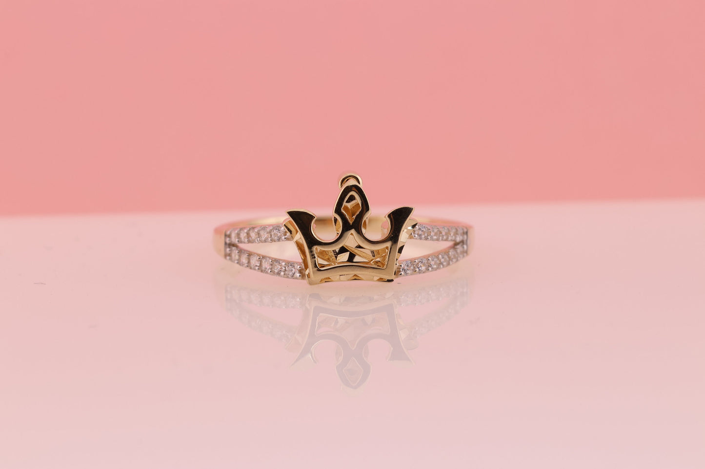 14K Gold 15 Anos Quinceanera Crown Ring YY