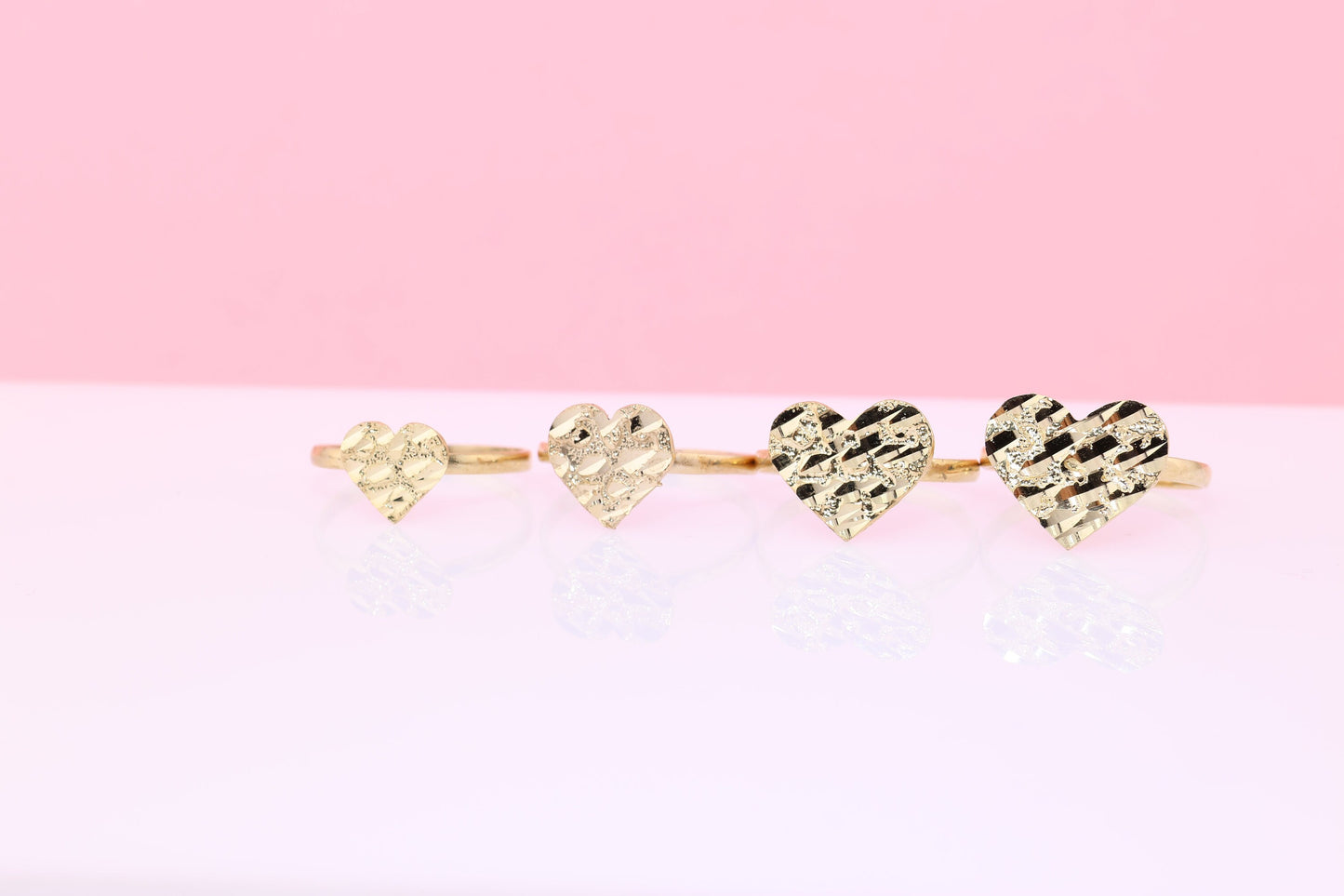 10K Gold Heart Nugget Ring C