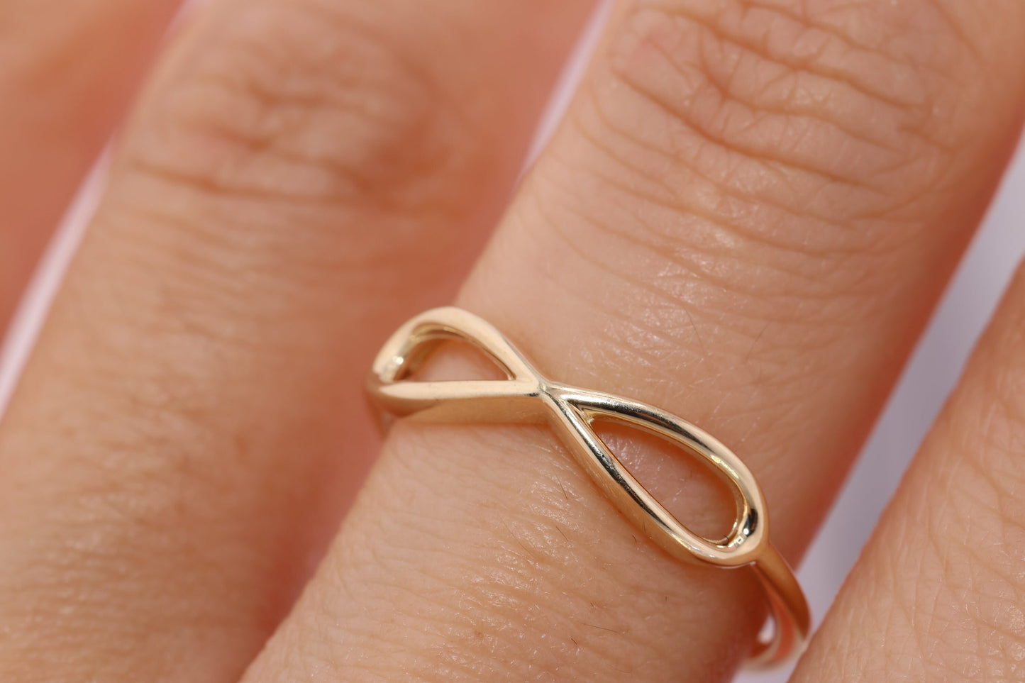 14K Solid Gold Infinity Ring A