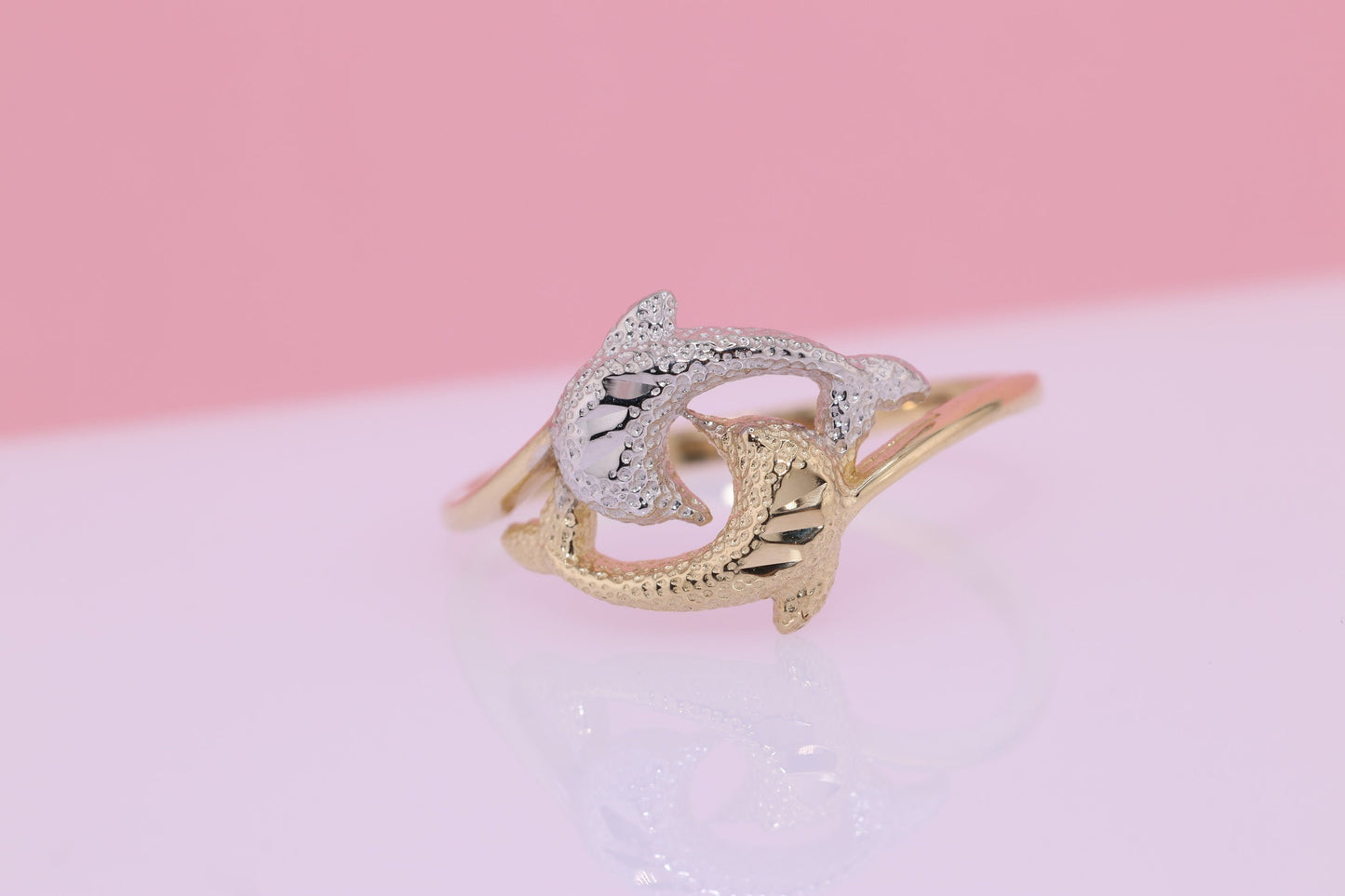 14k Gold Dolphin Ring A