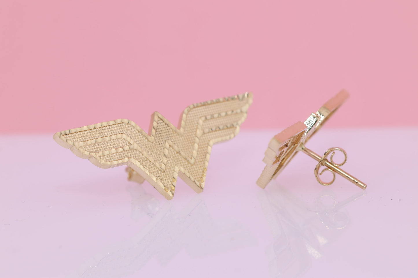 10K 14K Wonder Woman studs Earrings