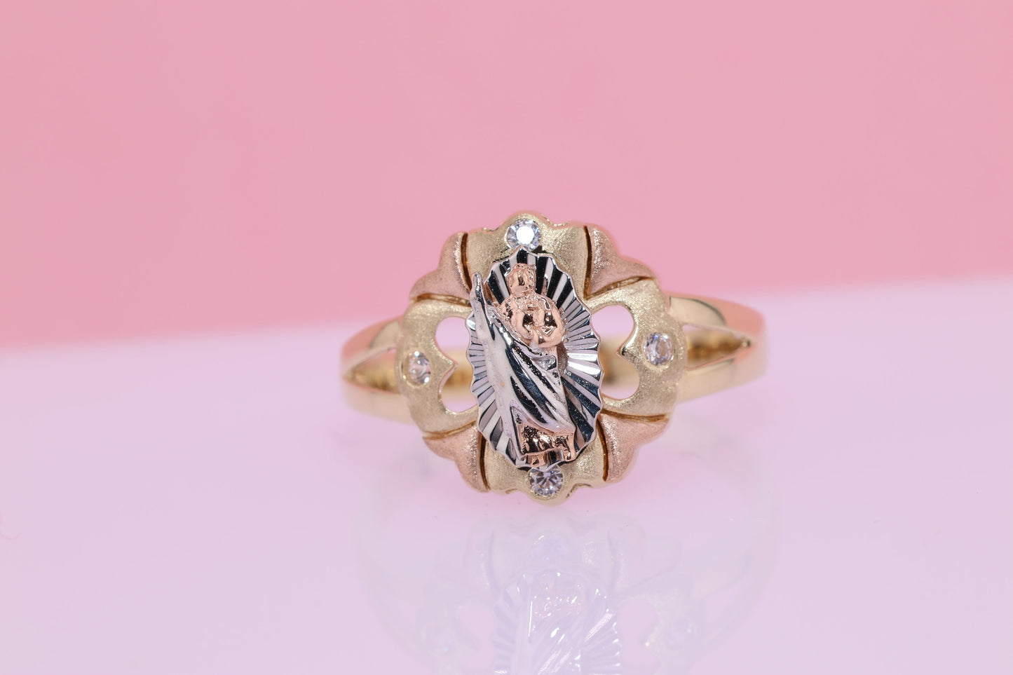 14k Solid Gold Saint Jude San Judas Ring D