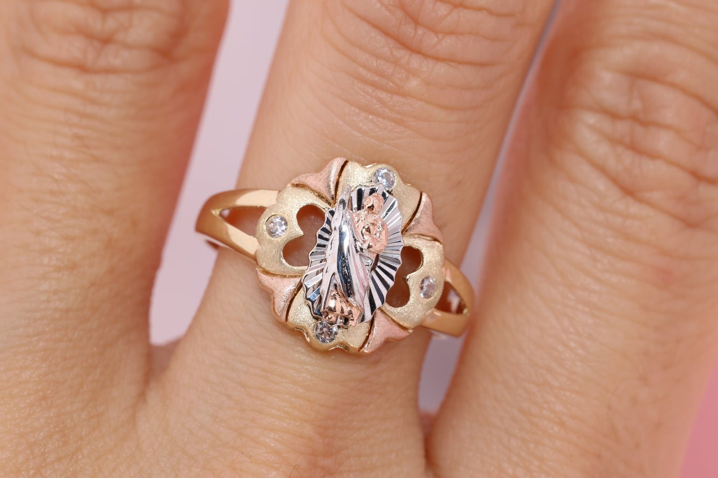 14k Solid Gold Saint Jude San Judas Ring D
