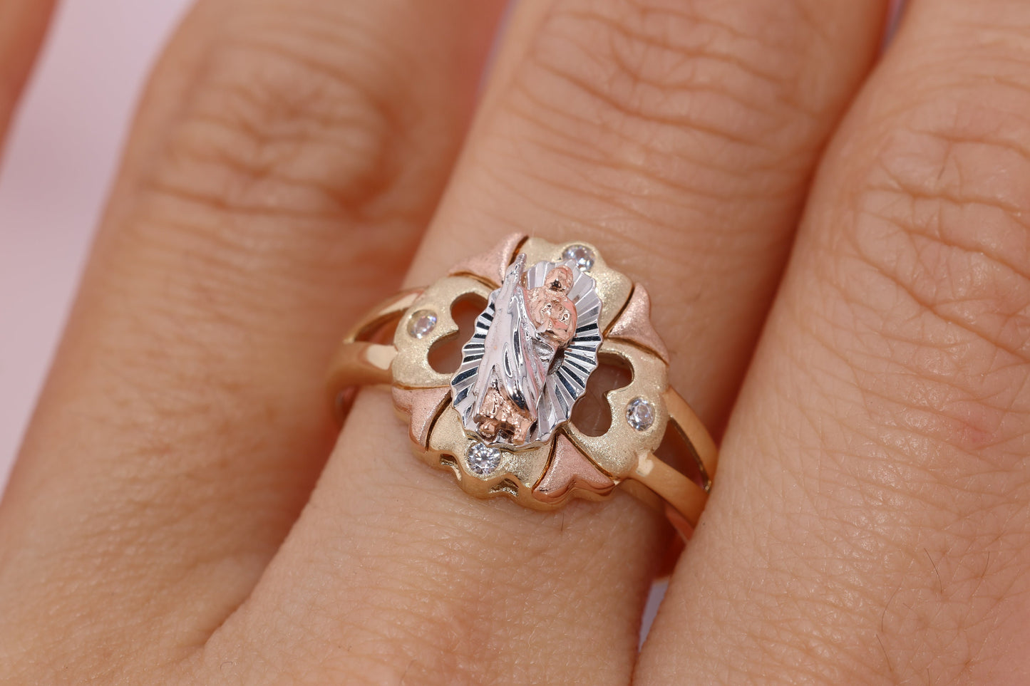 14k Solid Gold Saint Jude San Judas Ring D