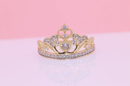 14K Gold 15 Anos Quinceanera Crown Ring JJ
