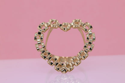 10K Rolex Style Heart Ring A