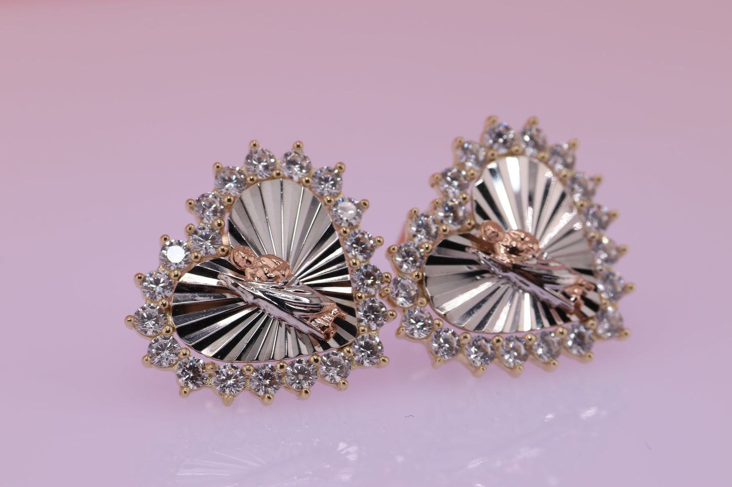 14k Solid Gold Saint Jude San Judas Earrings A
