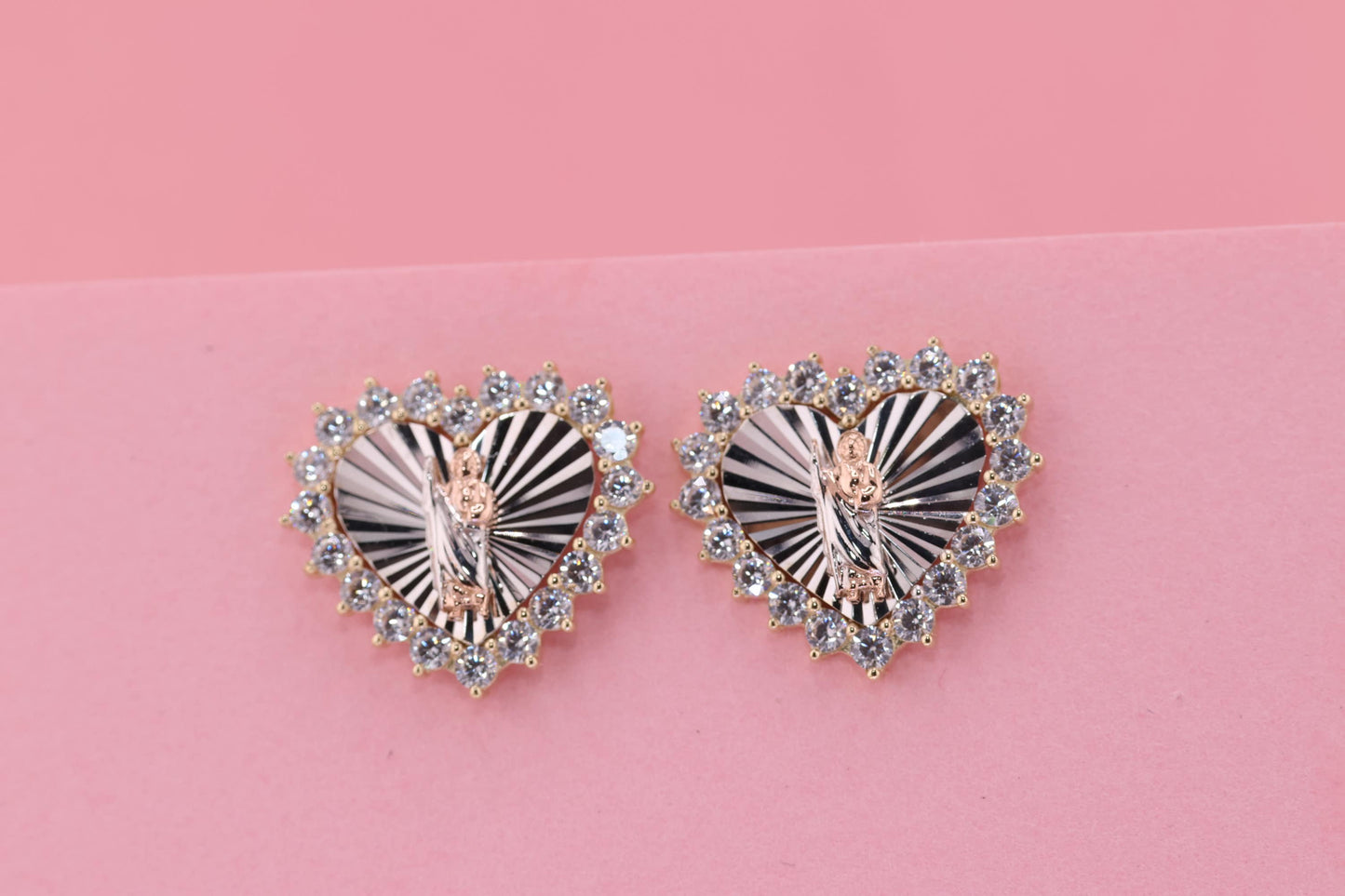14k Solid Gold Saint Jude San Judas Earrings A