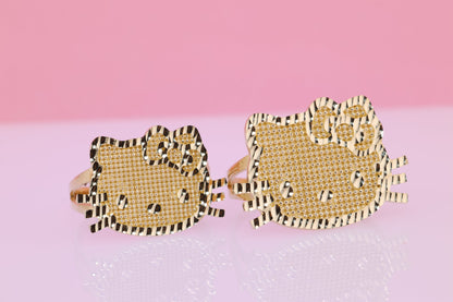 10K Solid Gold Kitty Ring A