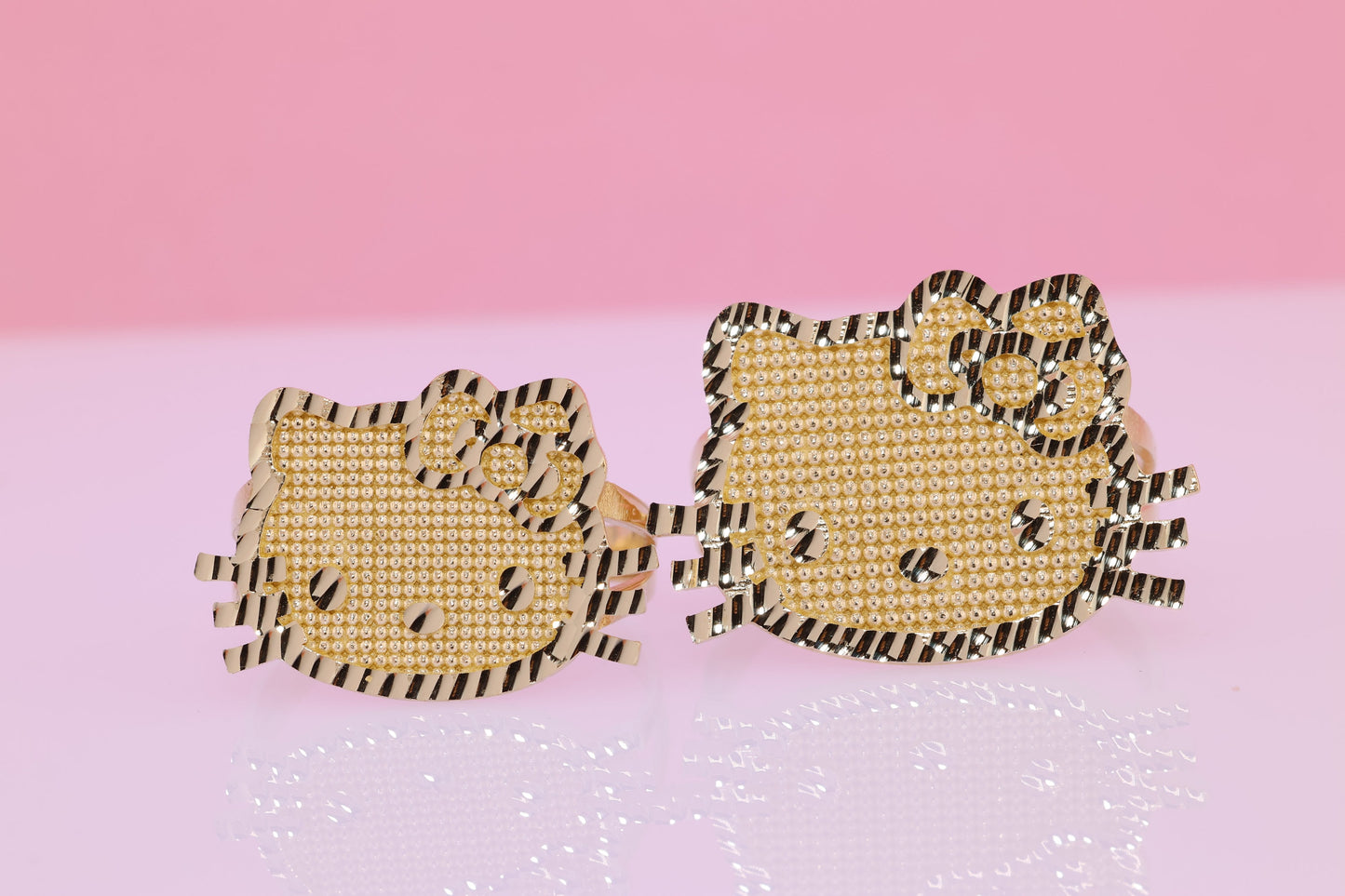 10K Solid Gold Kitty Ring A