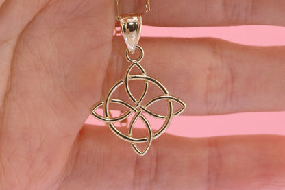 14k Gold Celtic Knot Mother Pendant B