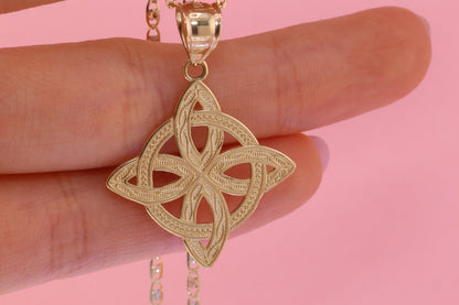 14k Gold Celtic Knot Mother Pendant A