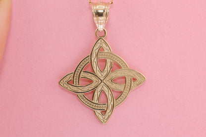 14k Gold Celtic Knot Mother Pendant A