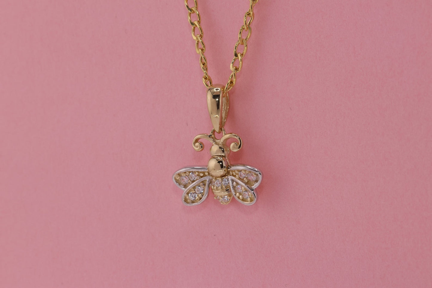 14K Gold Bee Pendant