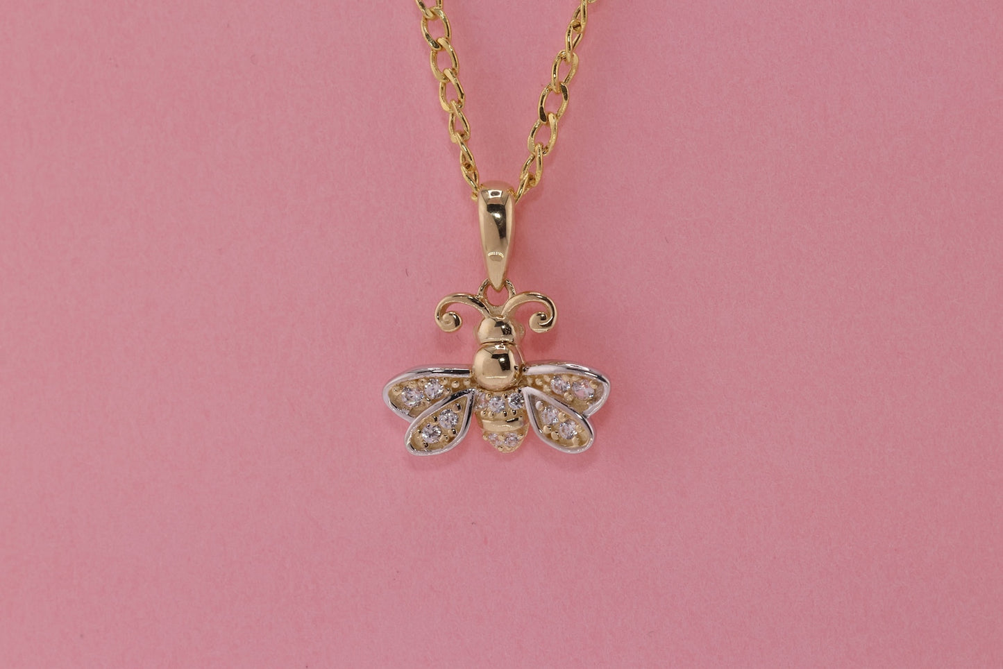 14K Gold Bee Pendant