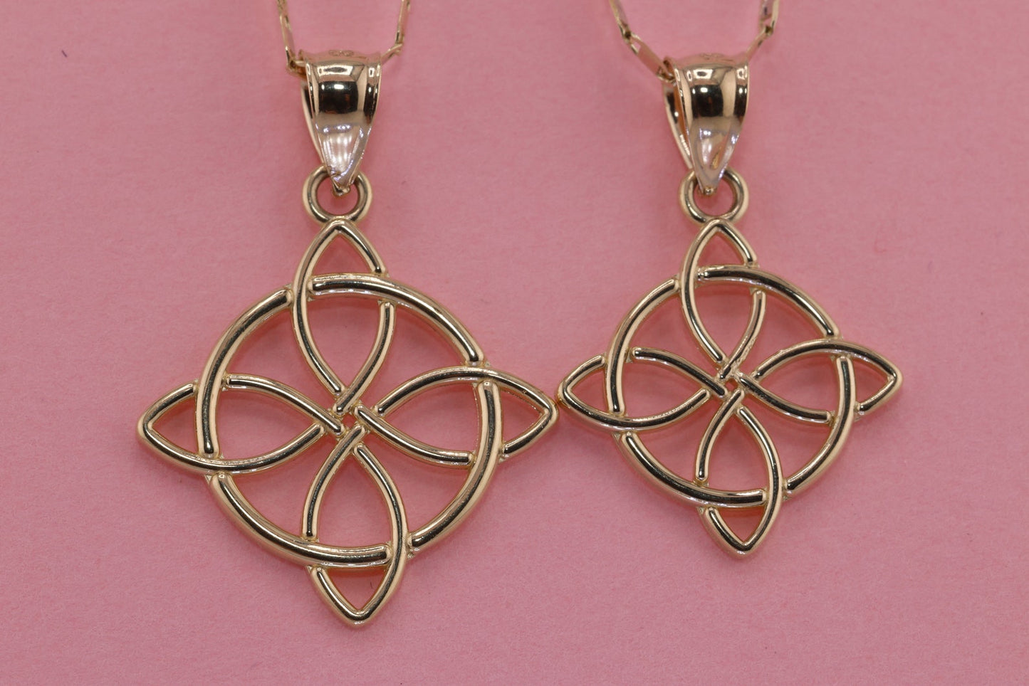 14k Gold Celtic Knot Mother Pendant B